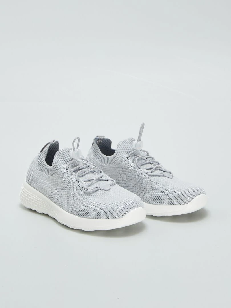 Baskets en mesh esprit running GRIS