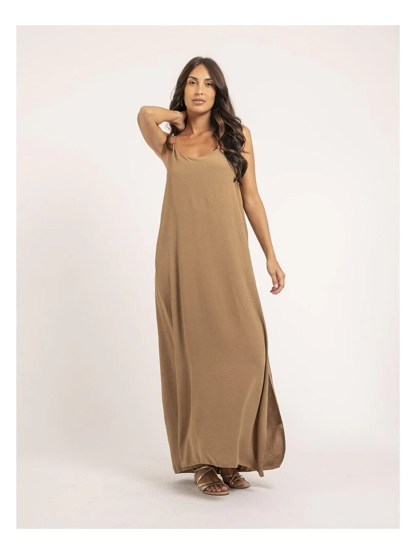 Robe longue IGGY   Beige