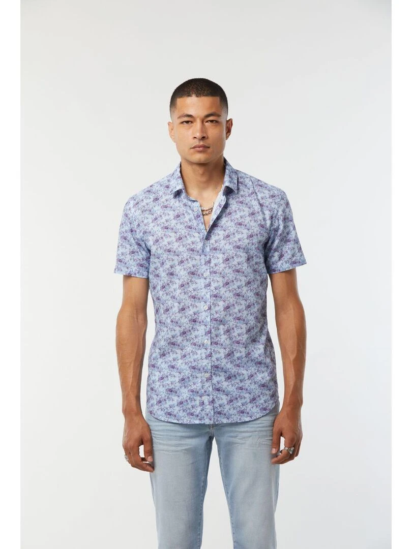 Lee Cooper Chemise manches courtes coton slim DINOLO Bleu