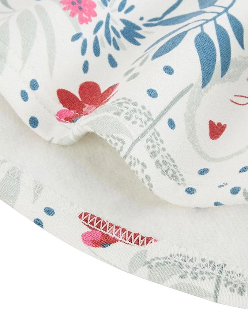 Robe en molleton bébé fille Lina   Ecru