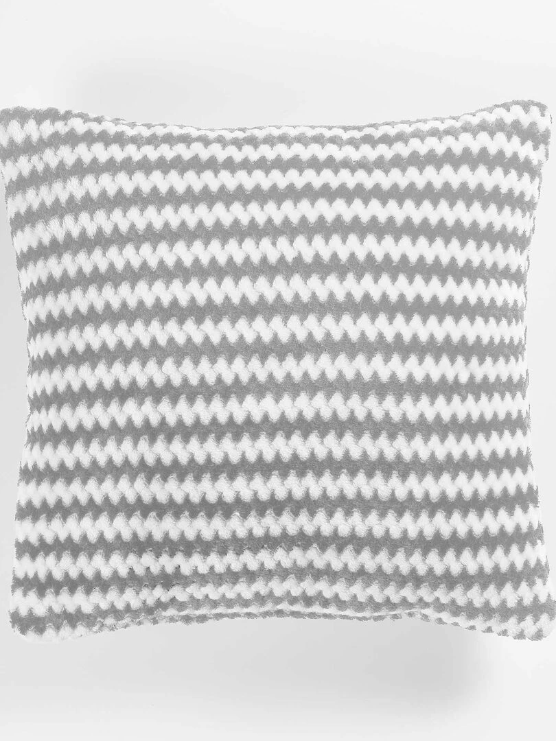 Coussin Flanelle Jacquard Denvers Gris