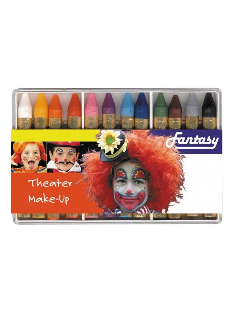 Boite de 12 crayons gras maquillage Rouge