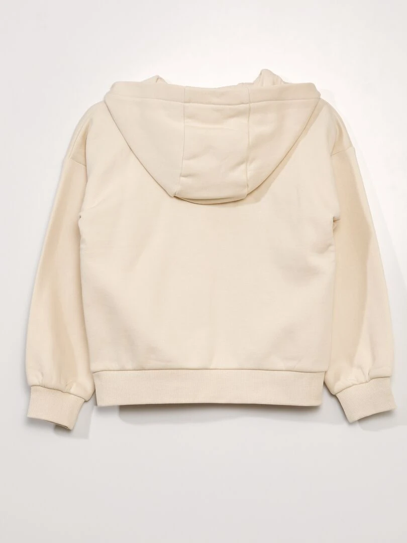 Sweat à capuche molleton épais   Beige