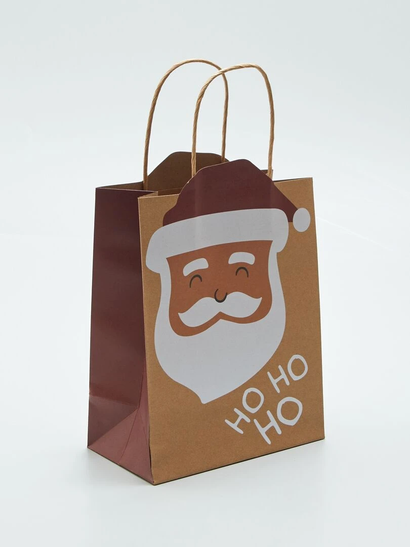 Lot de 2 sacs de Noël Marron 'Père Noël"
