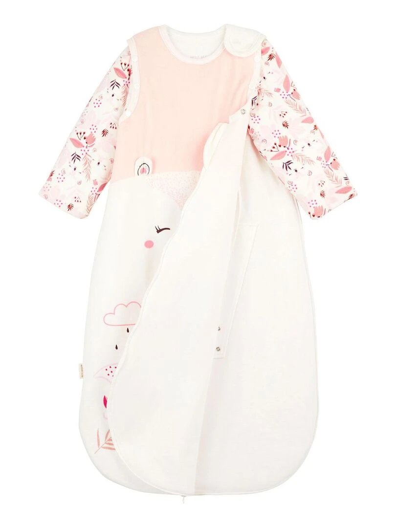 Gigoteuse d'hiver en velours avec manches amovibles Alysse   Rose