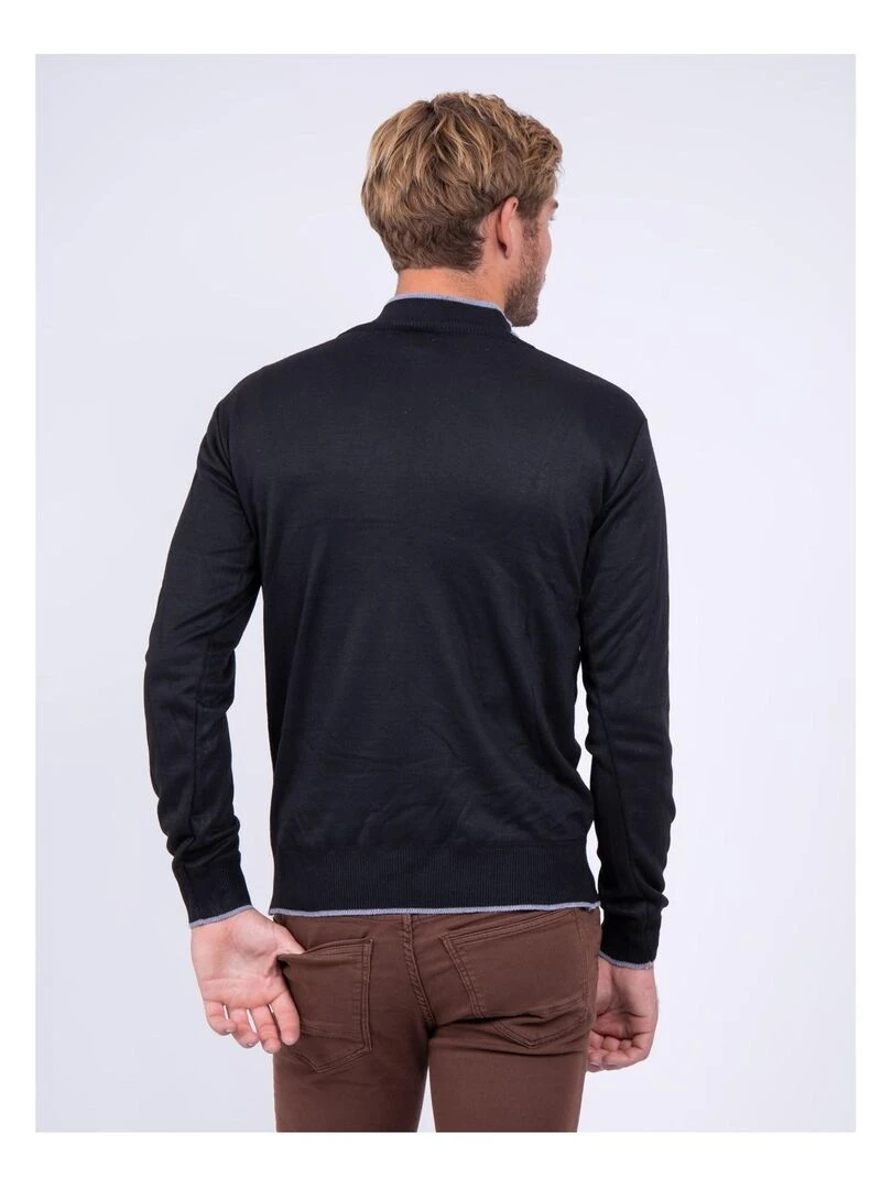 Pull col montant zippé LAOPAUL Noir