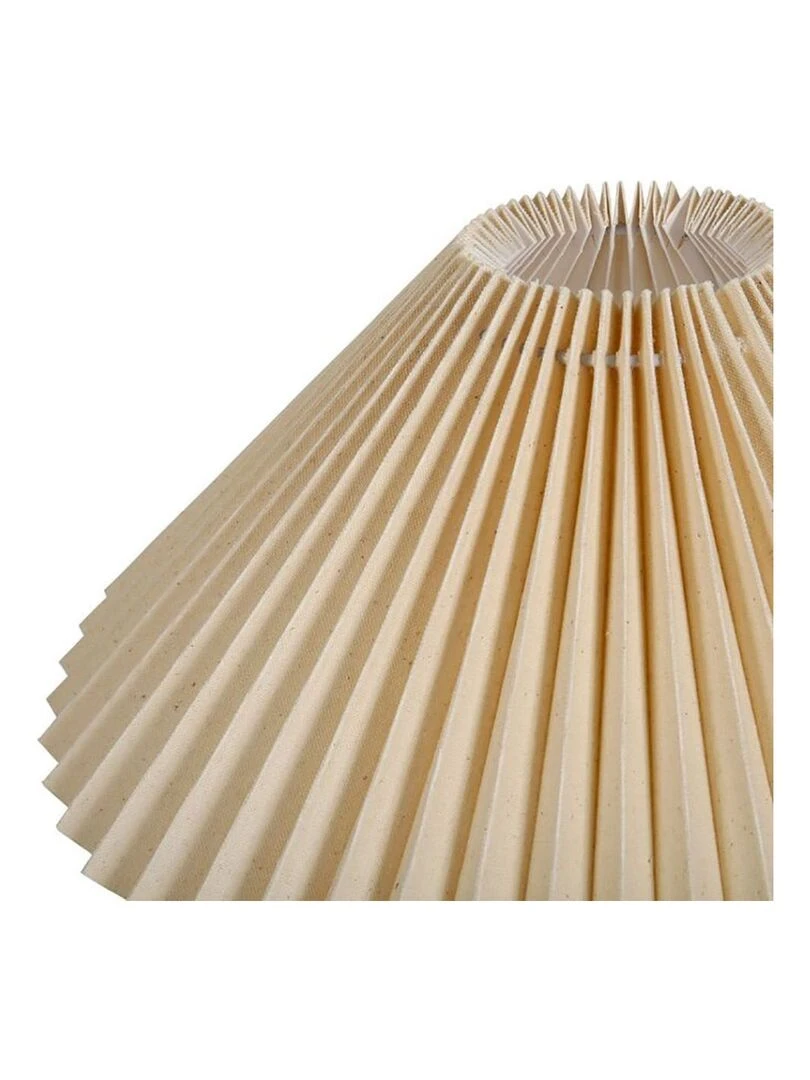 Lampe céramique tissu plissé Aurélia   Blanc