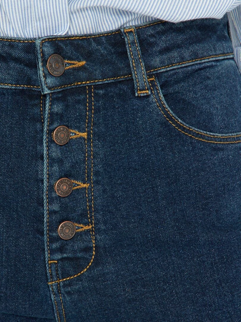 Jean mom à taille très haute   L32   Brut