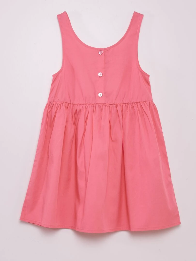 Robe sans manches à ouverture au dos rose