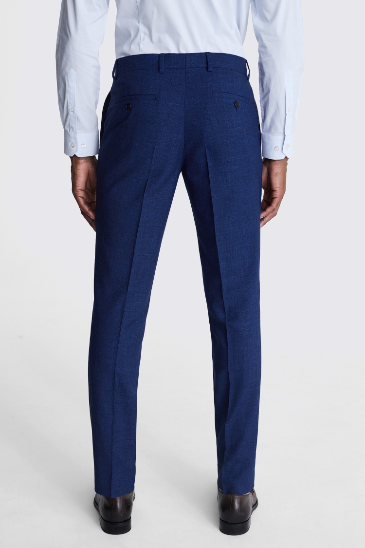 Slim Fit Blue Slub Trousers Buy Online at Moss