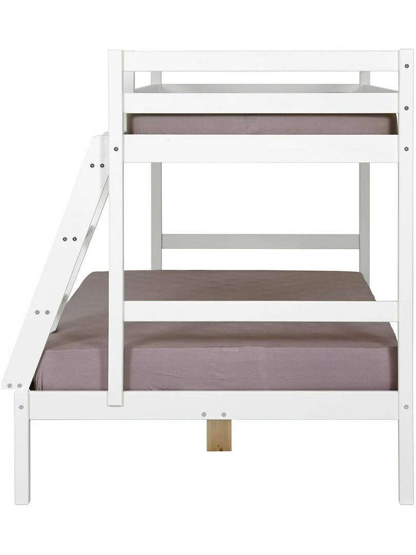 Pack lit superposé avec 2 matelas Julian   AKITEN RETAIL   Blanc Blanc
