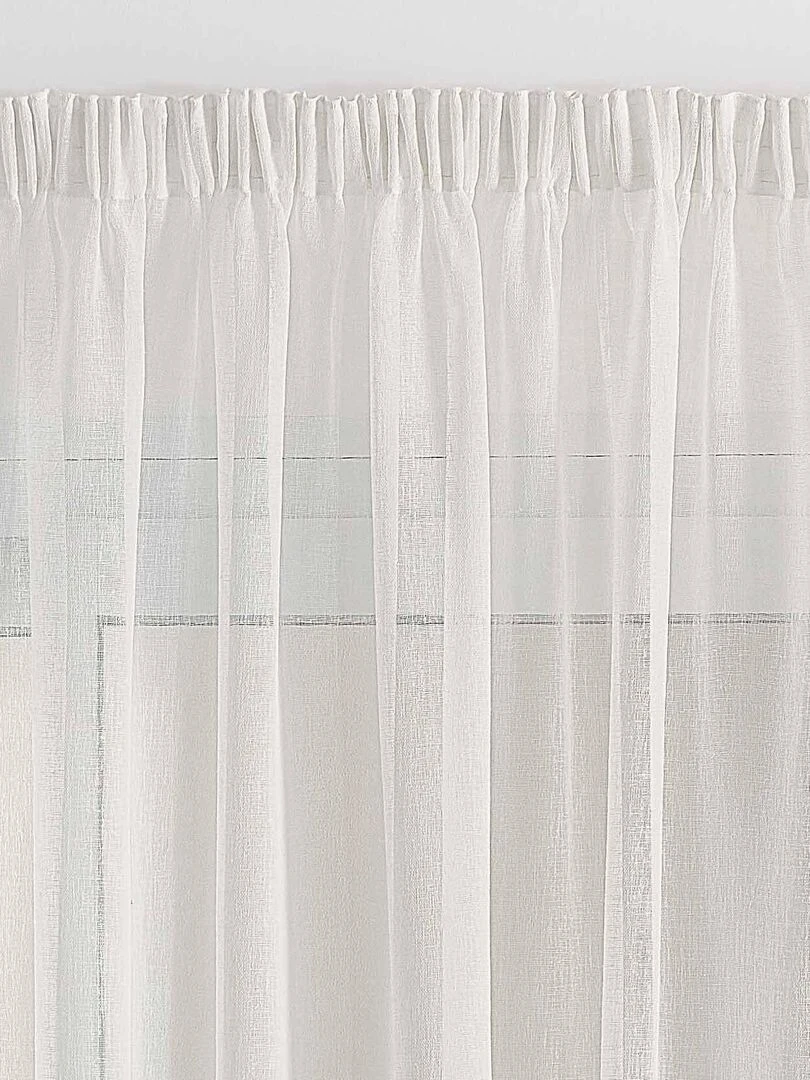 Voilage tamisant en étamine   Blanc cassé