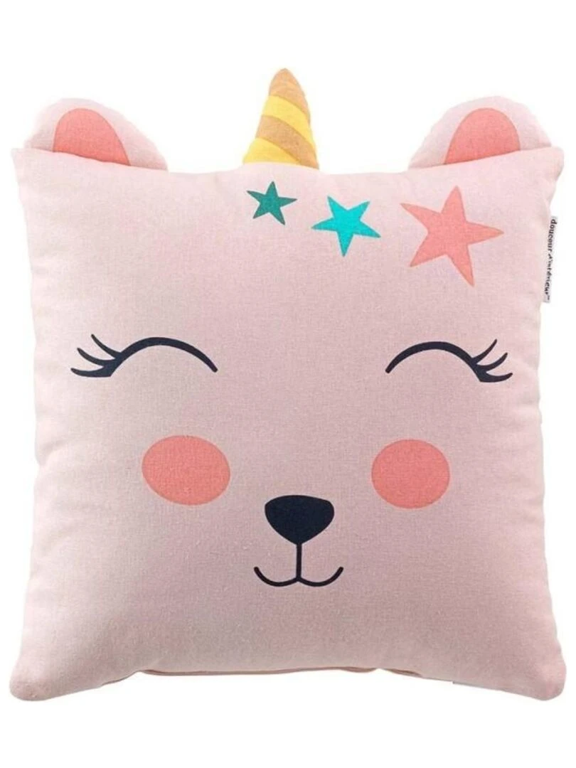 Coussin 40x40 cm Etoiline coton Rose
