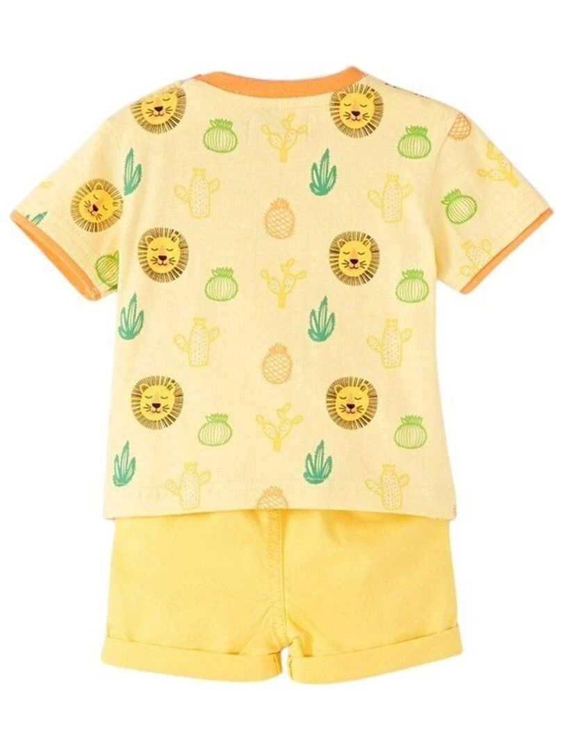 Combishort bébé mixte Mini Panda   Beige sable