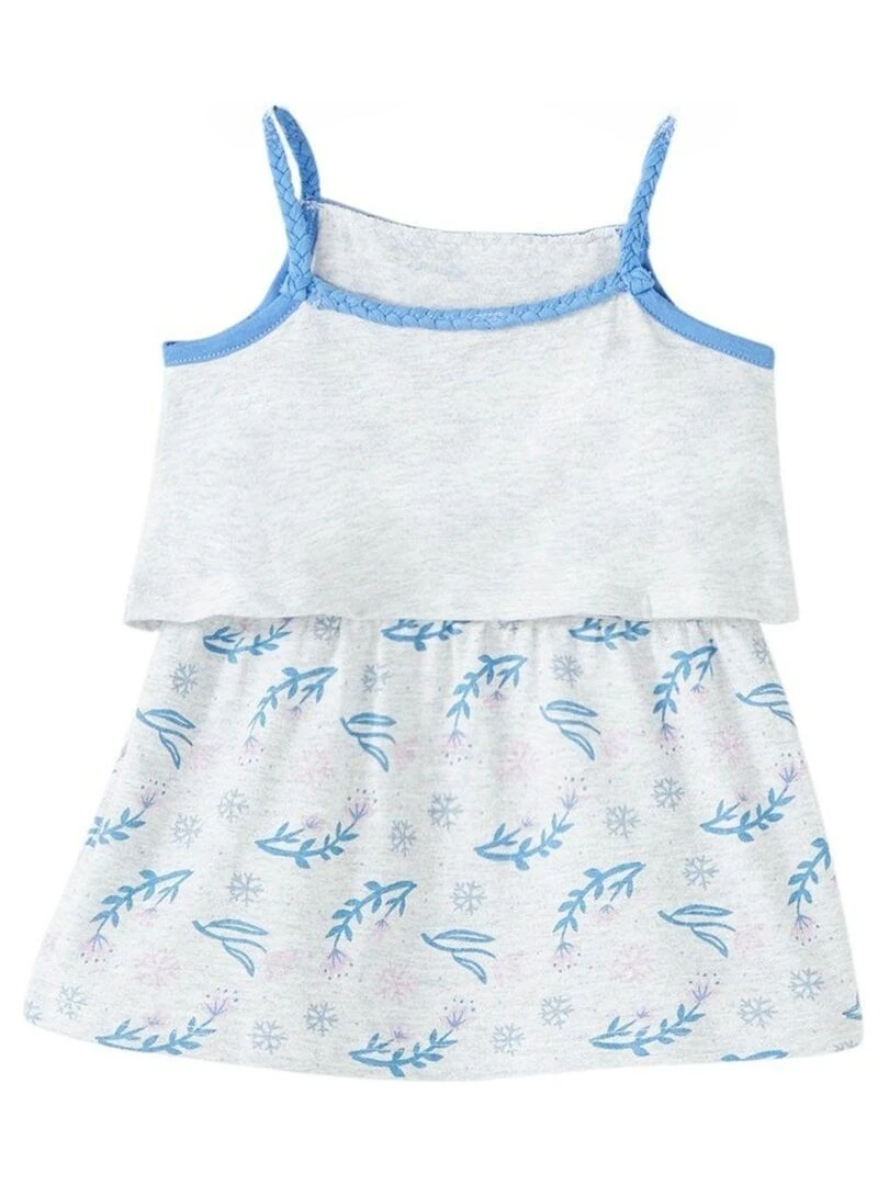 Disney Robe fille imprimé La Reine Des Neiges en coton Gris
