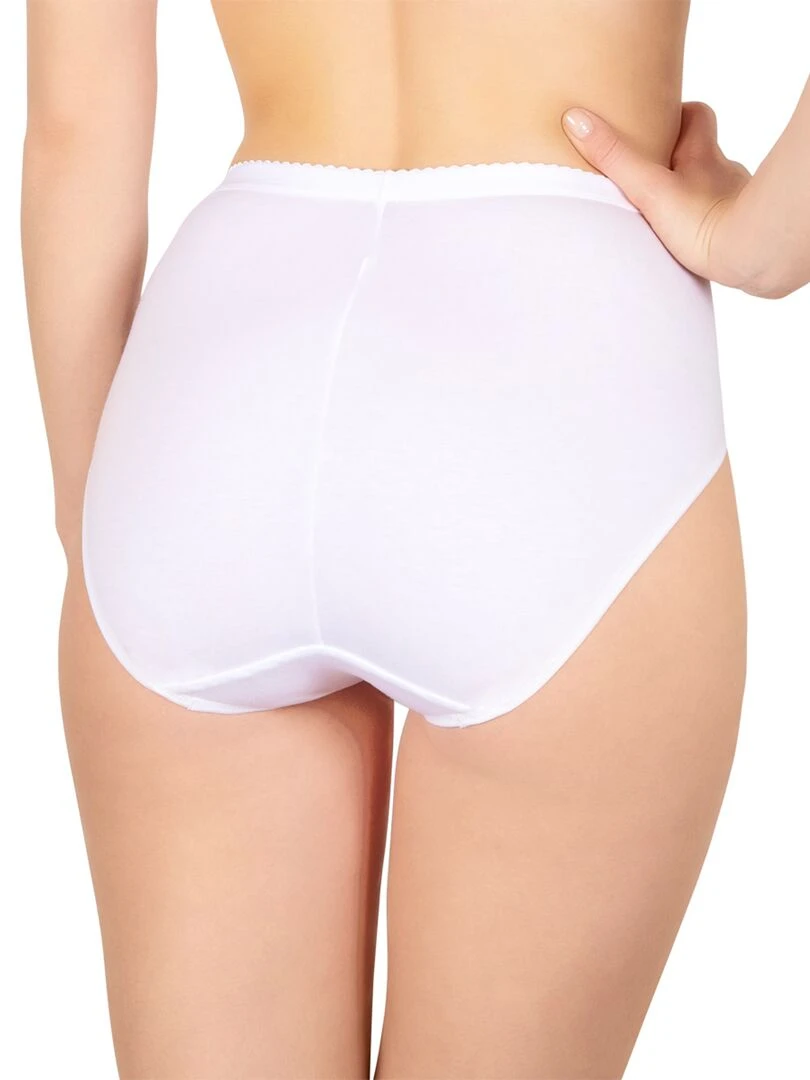 Culotte taille haute 'Sans Complexe' blanc