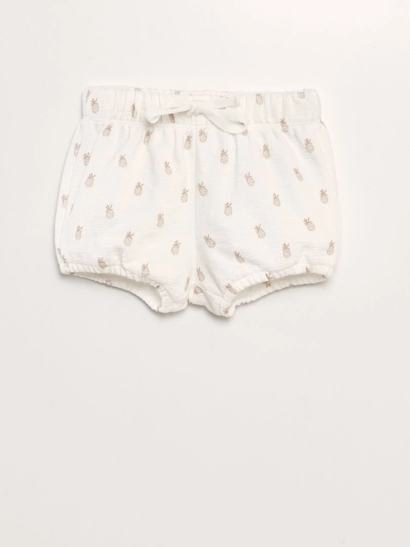 Ensemble t shirt + bloomer   2 pièces   Blanc