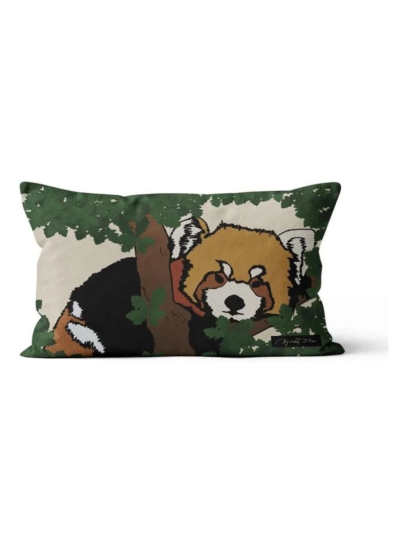 Housse de coussin Safari Panda Roux 32x50 cm Beige