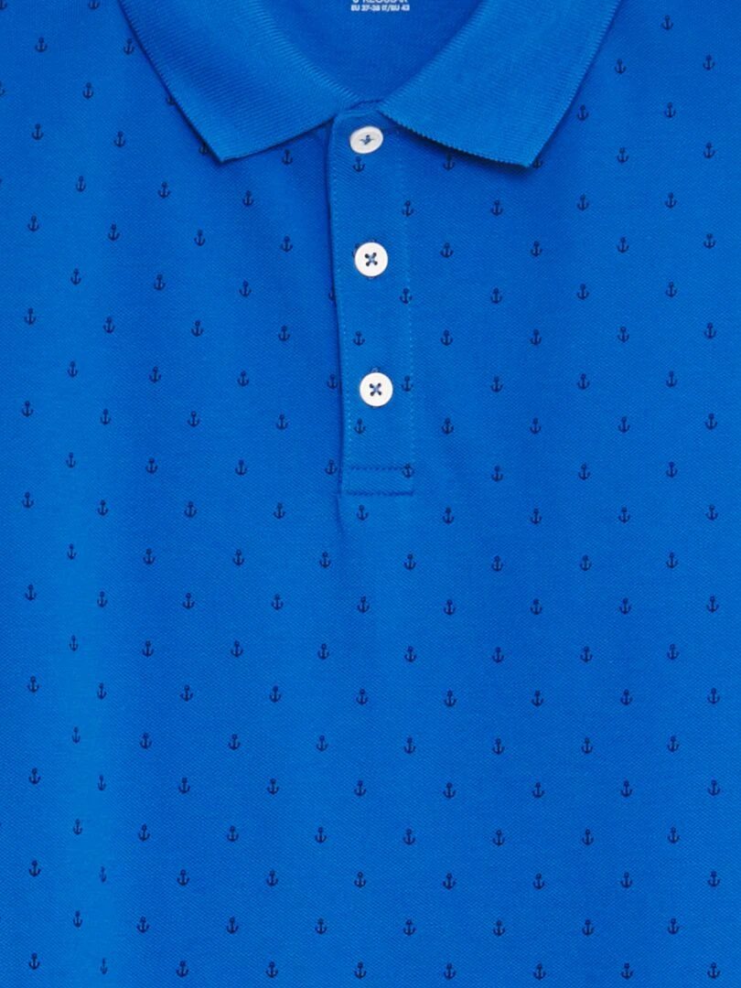 Polo fantaisie   Bleu