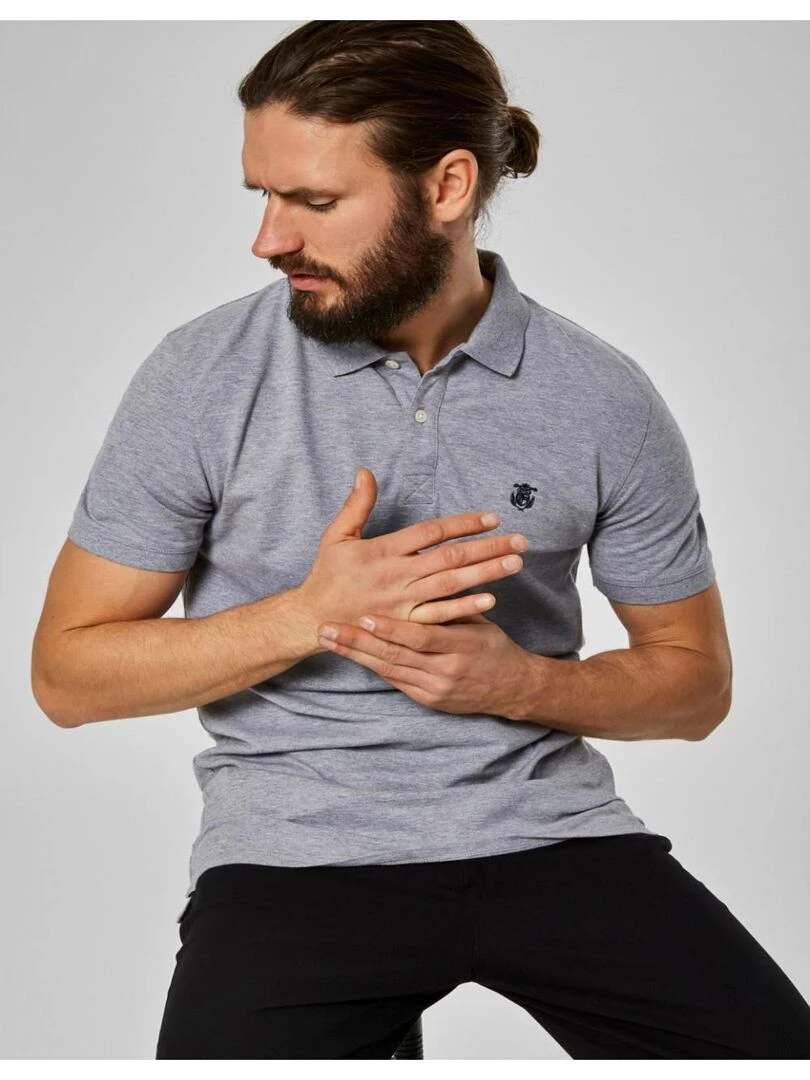 Polo manches courtes Selected   Gris