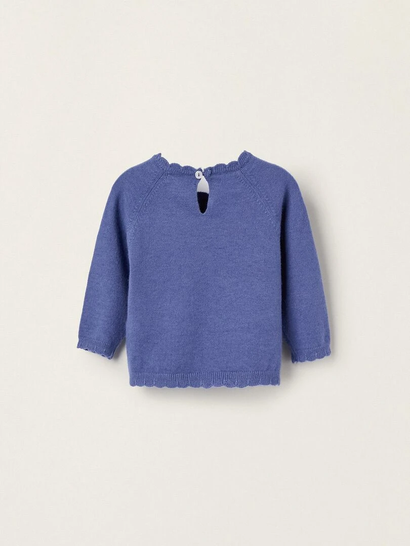 Pull en Maille pour Nouveau Né ATLANTIC COMPANY Bleu