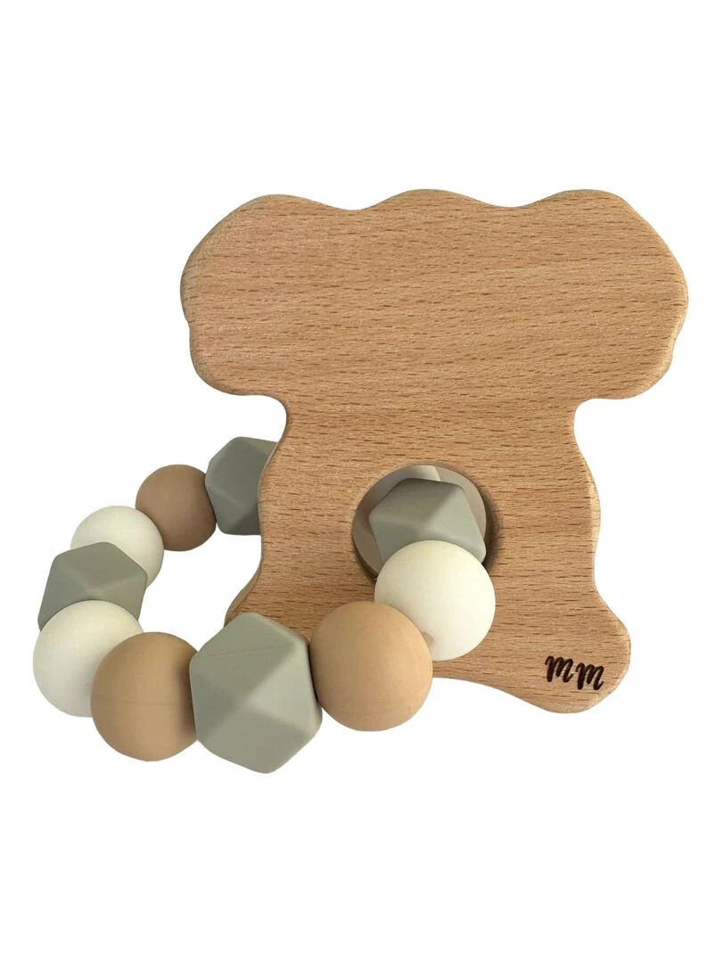 Hochet koala bois et silicone   Gris