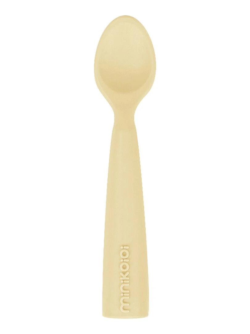 Cuillère bébé en 100% silicone Jaune