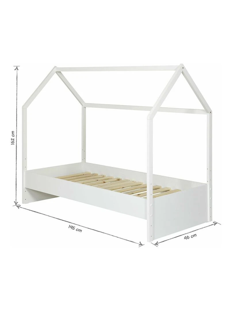 Lit cabane Pika   AKITEN RETAIL   Blanc Blanc