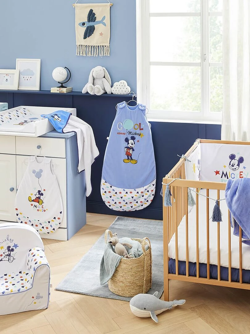 Cape de bain 80x80 cm velours   Mickey Cool   Bleu