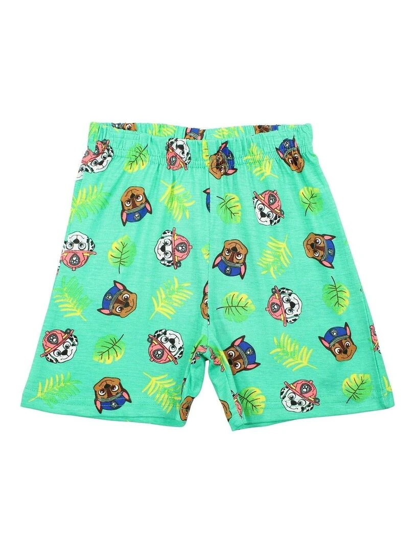 Paw Patrol   Ensemble T shirt short garçon Imprimé La Pat' Patrouille   Blanc