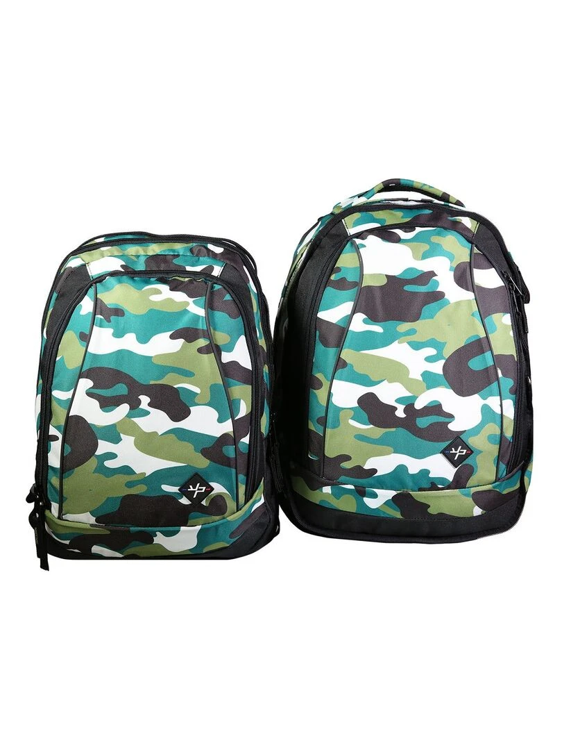 BODYPACK Sac à dos recyclé 3 compartiments 2 en 1 Camo   Vert