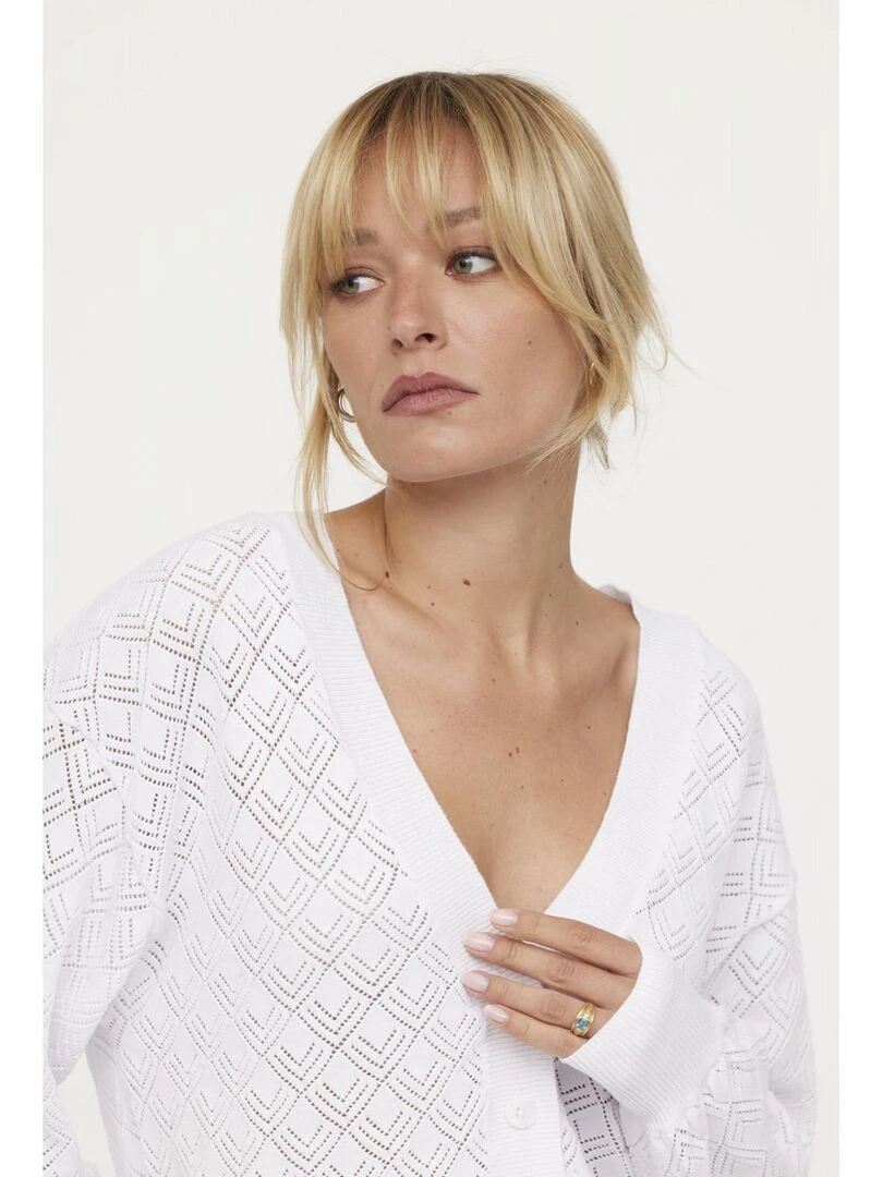 Lee Cooper   Pull manches longues coton regular CARMALA   Blanc