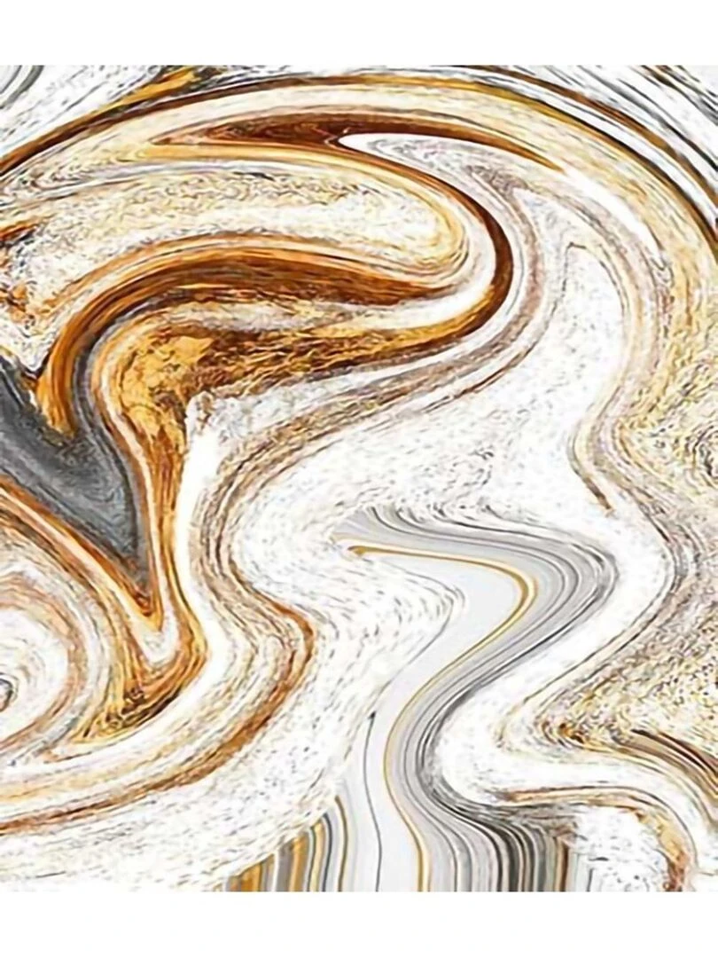 Tapis EBRU Camel/Blanc Blanc Doré