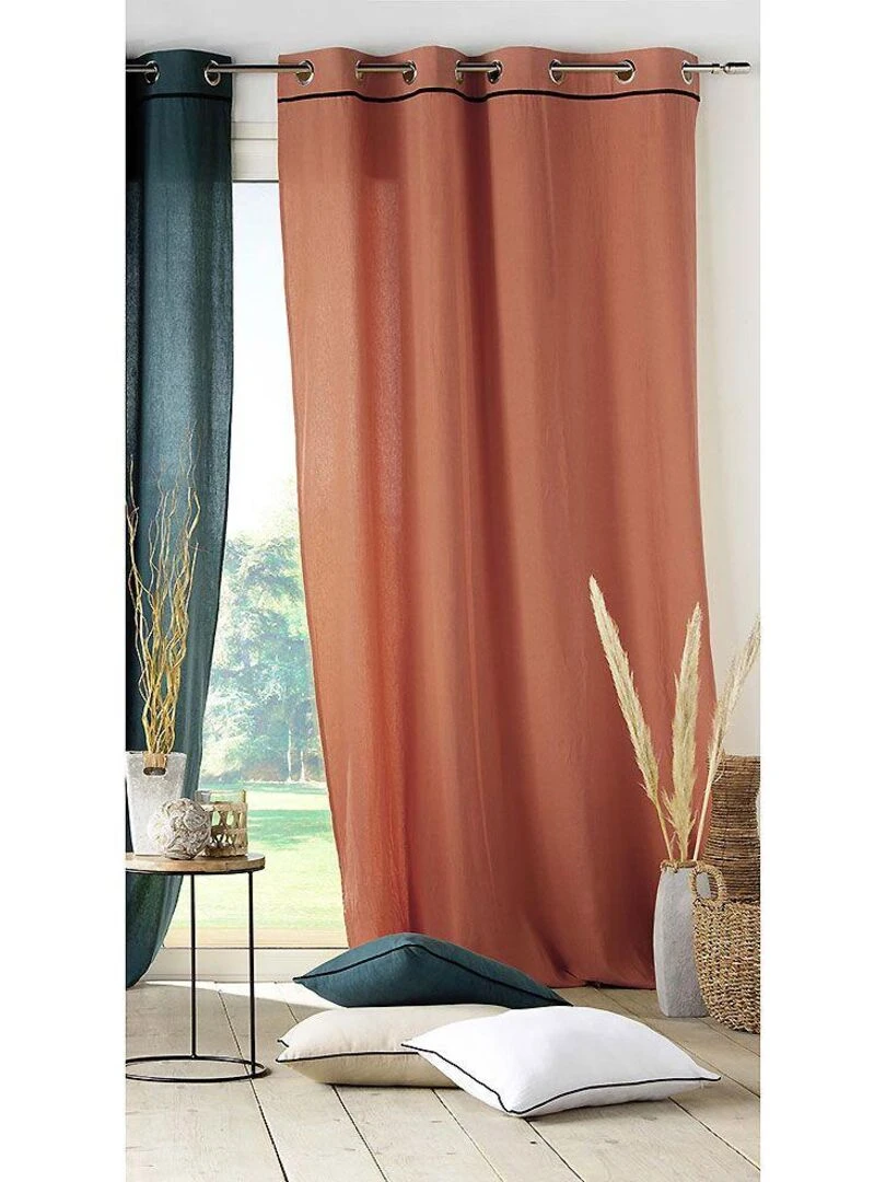 Rideau Linette Orange mandarine