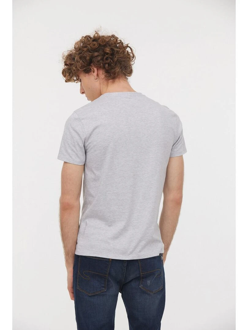 Lee Cooper   T Shirt manches courtes coton regular AJESSY   Gris chiné