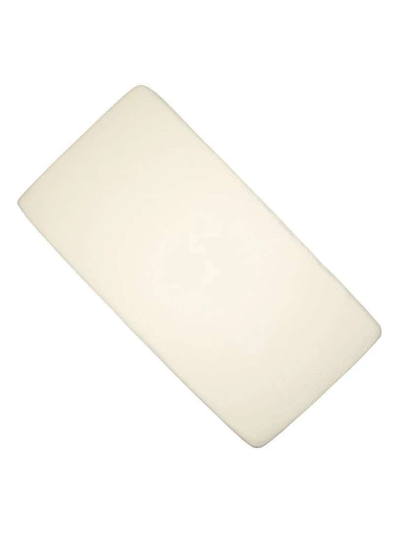 Drap housse berceau en gaze de coton Jeanne Ecru