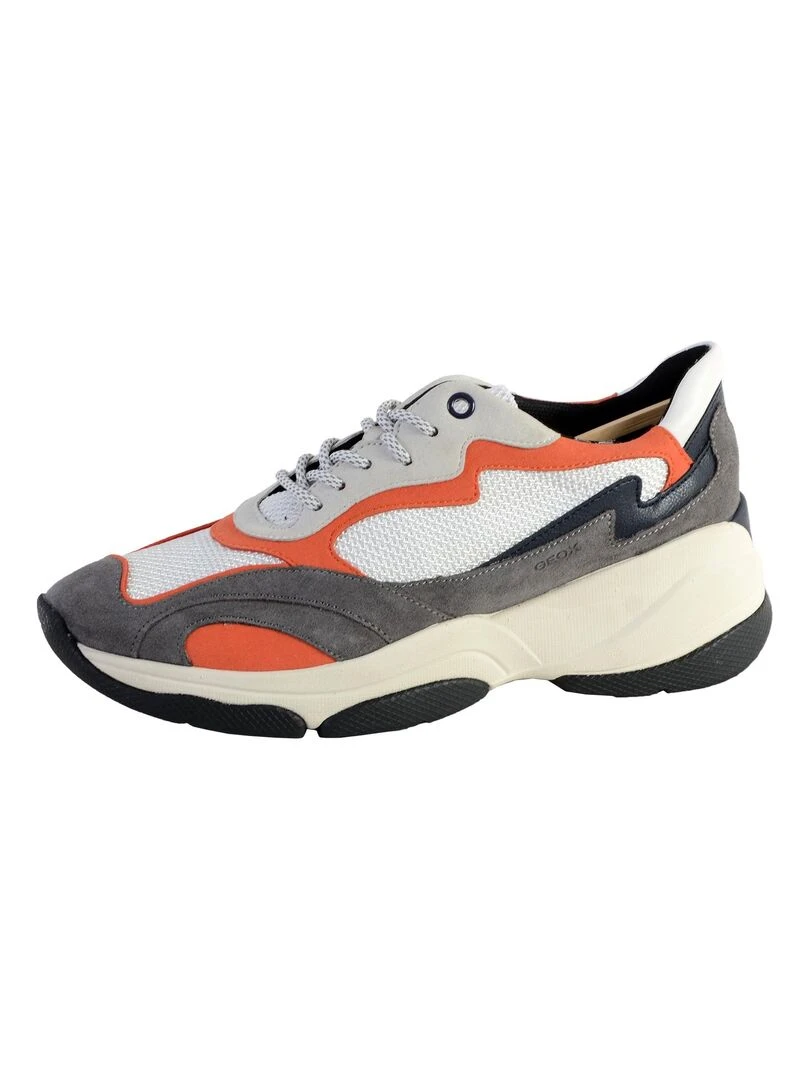 Basket Geox D Kirya B Suede+Mesh Gris