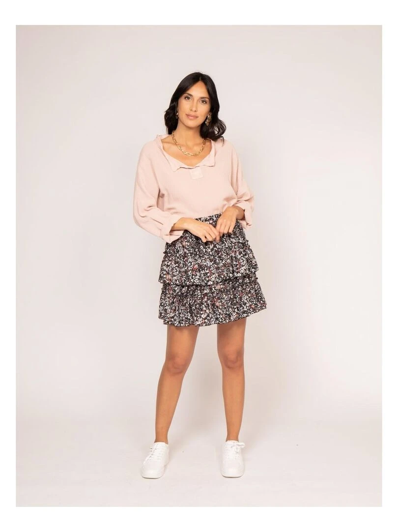 Blouse manches 3/4 FIORETA   Rose