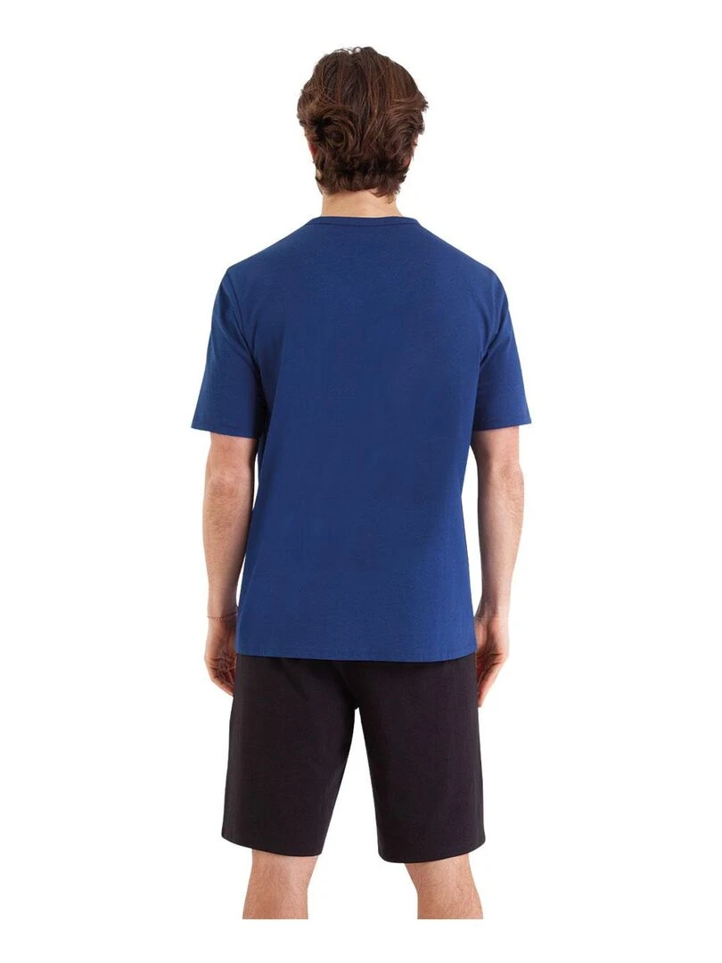 Pyjama court homme Ecopack Bleu Noir