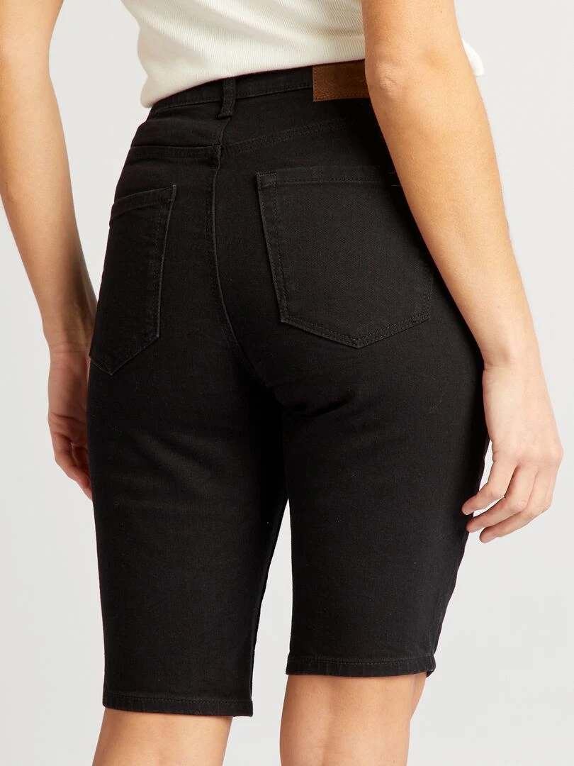 Bermuda en jean   Noir