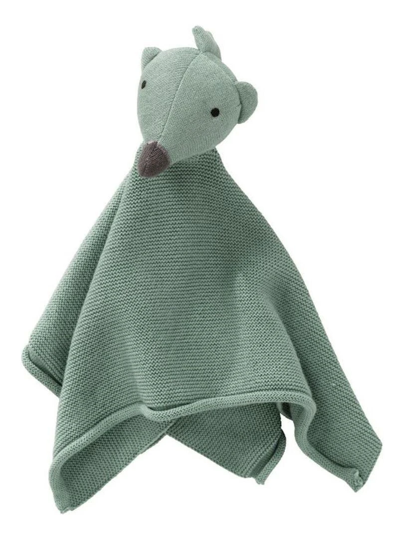 Doudou Hérisson Vert en Coton Bio Vert