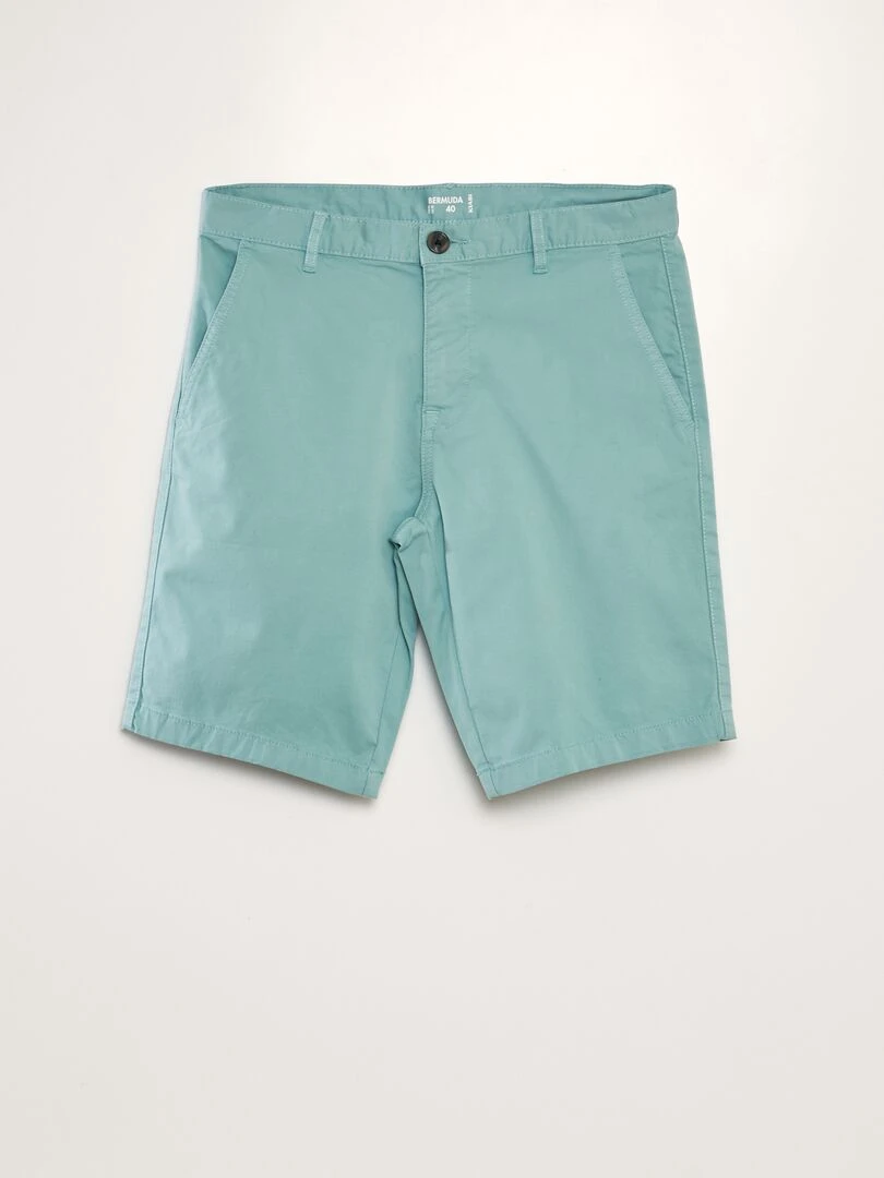 Bermuda chino uni Bleu