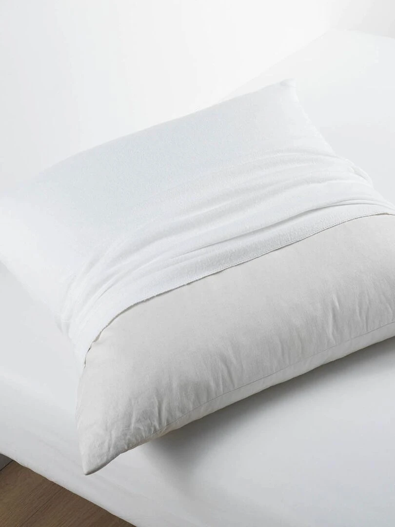 Taie protege oreiller   Traversin Collection Confort   Blanc