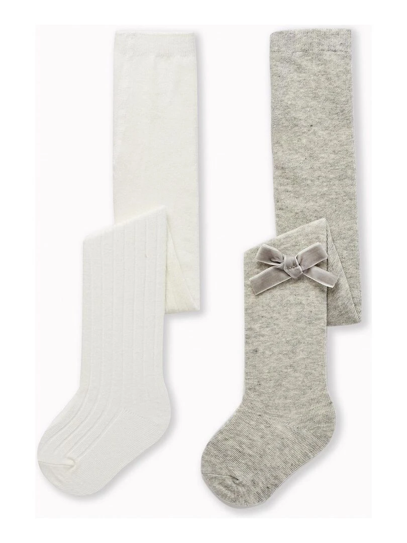 Pack 2 Paires de Collants en Maille pour Bébé Fille ESSENTIALS LINE Multicolore