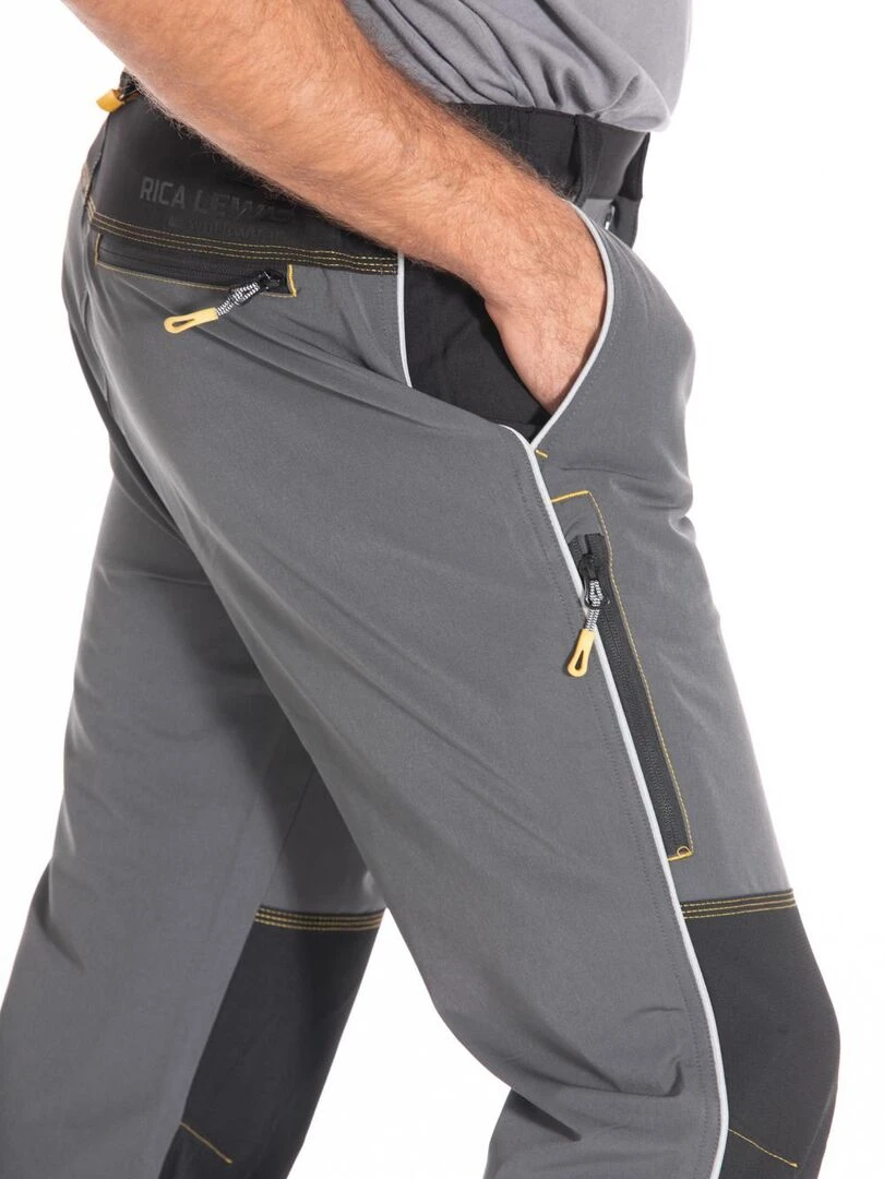 Pantalon de travail technique avec genoux renforcés WOGTEC 'Rica Lewis'   Gris