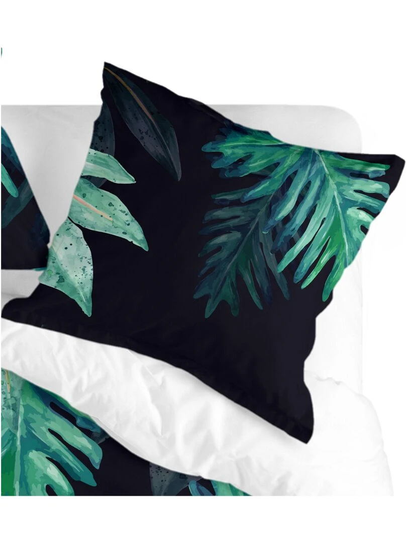 Taie d'oreiller Ebony "Happyfriday"   Noir Vert
