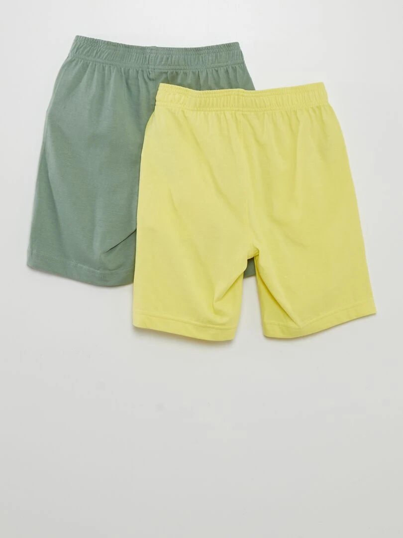 Lot de 2 shorts unis Jaune