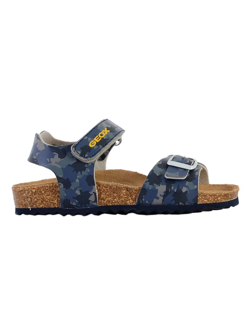 Sandale Cuir Enfant Geox Ghita Gris