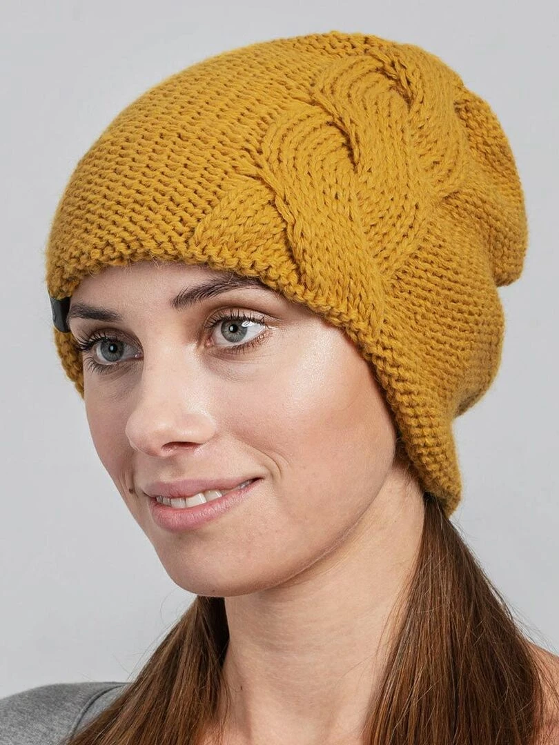 Bonnet Moyna Made in UE Jaune moutarde