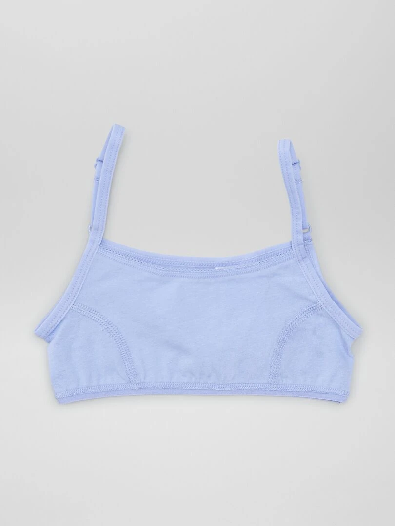Brassière en maille jersey avec bretelles réglables Blanc